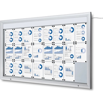 Jansen Display venkovní vitrína typu T LED osvětlení 24 x A4