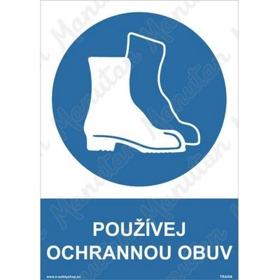 Manutan Používej ochrannou obuv, plast 148 x 210 x 0,5 mm A5
