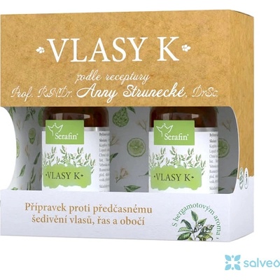 Serafin Vlasy K proti šedivění vlasů 2 x 50 ml – Zbozi.Blesk.cz