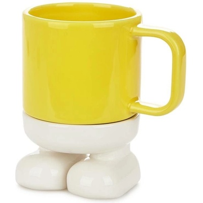 Balvi Hrnek s miskou Mr.Standy 27586 žlutý 300 ml