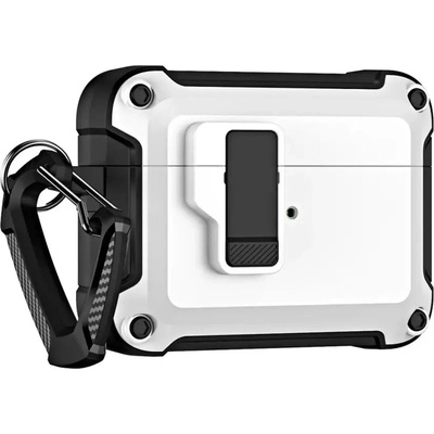 HQWear Airpods 4 Pro Armor Case с карабинер - бял (5907769365928)