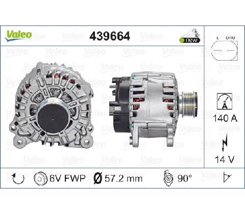 Alternátor VALEO 439664