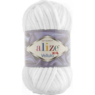 Alize příze Velluto 55 bílá
