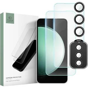 Tech-Protect Комплект 2 протектора за дислей и 1 за камера Tech-Protect Supreme за Samsung Galaxy S23 FE, Прозрачен (THP2446)
