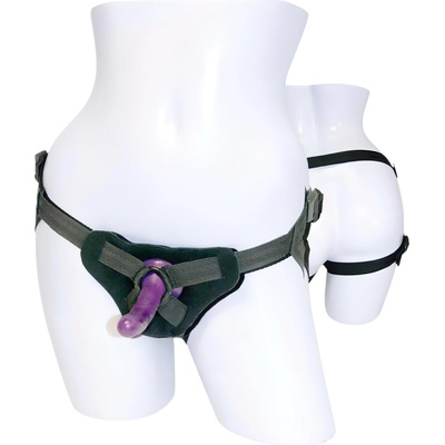 Sportsheets - силиконово дилдо с колан (лилаво)