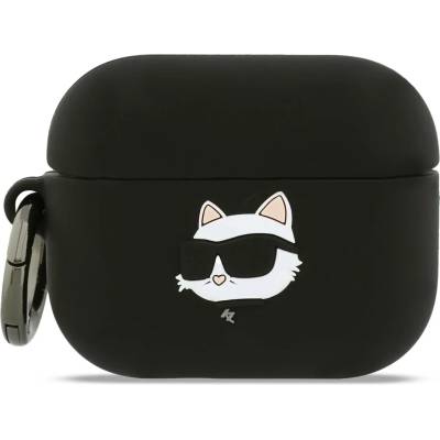 Karl Lagerfeld Силиконов калъф Karl Lagerfeld 3D Logo NFT Choupette Head за AirPods Pro 3 черен (KLAP3RUNCHK)
