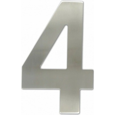 Číslica "4" fasádna 200mm NEREZ S Nerez