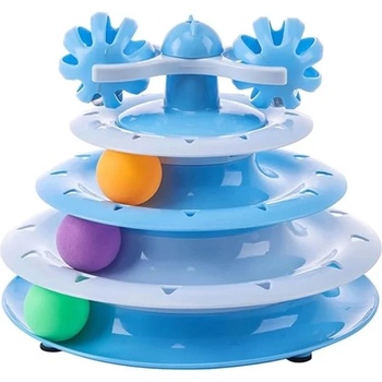 PlayMe Interactive toy for cats - Интерактивна играчка за котки с 3 топки и две ролки