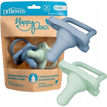 Dr. Browns HappyPaci modrá/zelená 2ks