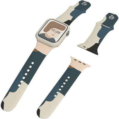 HQWear Резервна силиконова каишка Strap Moro Camo за Apple Watch 6/5/4/3/2/SE(45mm/45mm/42mm), Камуфлаж-4 (KXG0022271)