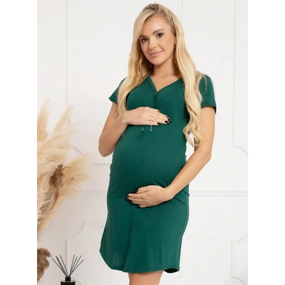 Mateřská noční košile Lisa Bottle Green