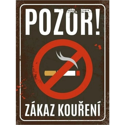 Postershop Plechová cedule - Zákaz kouření