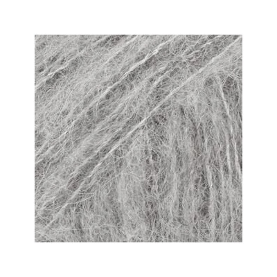DROPS Design Brushed Alpaca Silk Uni Colour 02 Light Grey Плетива прежда (109802)
