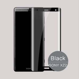  Извит 3D удароустойчив стъклен протектор покриващ целия екран марка MOFI за Sony Xperia XZ2 - цвят черен