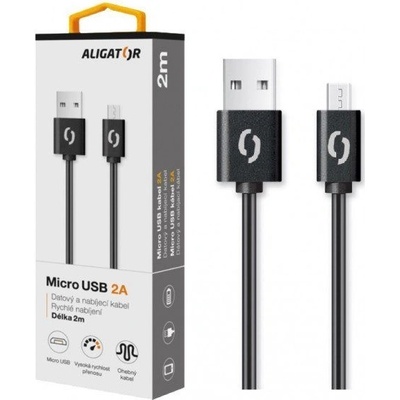 Aligator DAKA007 2A micro USB, 2m, černý