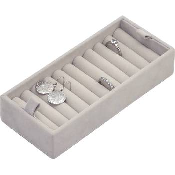 Stackers Вложка за пръстен Stackers кадифена голяма светлосива (73772)