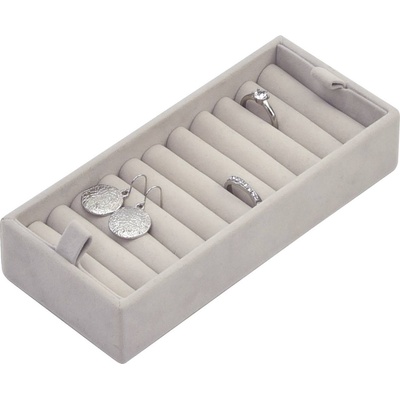 Stackers Вложка за пръстен Stackers кадифена голяма светлосива (73772)