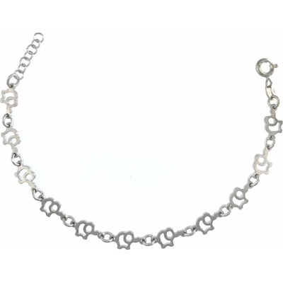 INFINITYSILVER Detský strieborný náramok so slonmi 25140915+