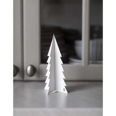 STOREFACTORY Kovová dekorácia stromček GIMDALEN stredný V.15cm biely