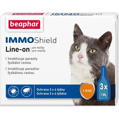 Beaphar Immo Shield Line-on antiparazitné pipety pre mačky 3 x 1ml