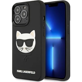 KARL LAGERFELD KLHCP13LCH3DBK 13 Pro 6, 1" black hardcase 3D Rubber Choupette (KLHCP13LCH3DBK)