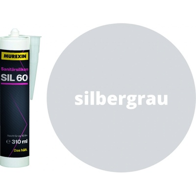 Murexin SIL 60 Sanitárny silikón 310 g stříbrosivá