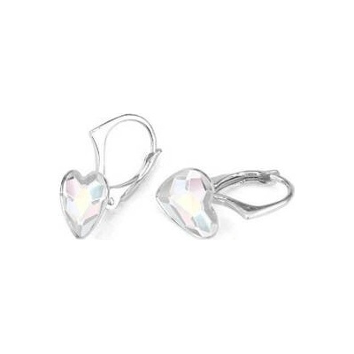 Nubis stříbrné se srdcem Crystals from Swarovski AB NB-0202-AB