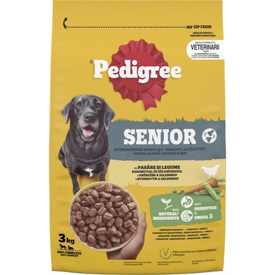 Pedigree Dry Senior drůbeží se zeleninou 3 kg