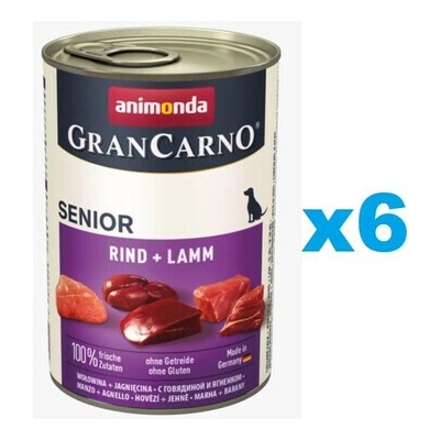 Animonda GranCarno Senior jahňacie a teľacie 6 x 800 g