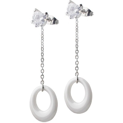 BM Jewellery Náušnice visací keramické ELIPSE S528100