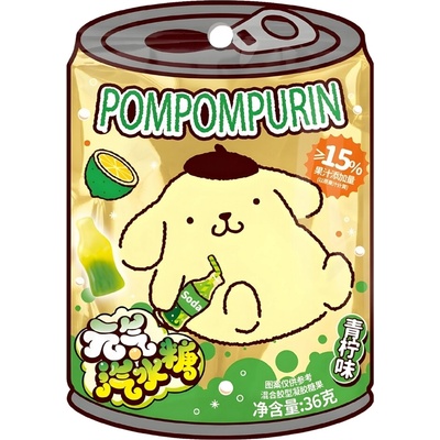 Qi Pompompurin Lime Soda Gummy 36 g