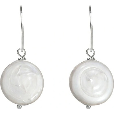 Jwl Jewellery náušnice strieborné s bielou perlou JL0154