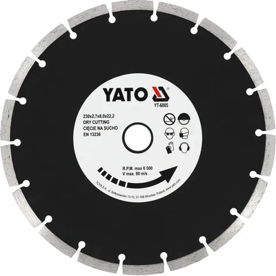 Yato Kotúč rezný diamantový 230 x 22.2 x 2.7mm YT-6005