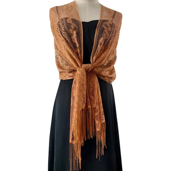 HARAHU Чипкован шал - Кафяв kp33778 (33778)