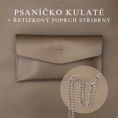 Wood Style psaníčko Kulaté Mokka Řetízkový stříbrný