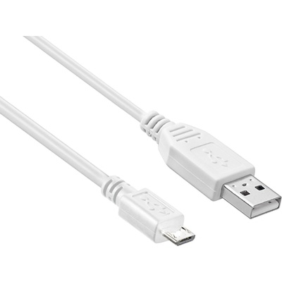 PremiumCord KU2M05FW micro USB 2.0, A-B, 0,5m, bílý