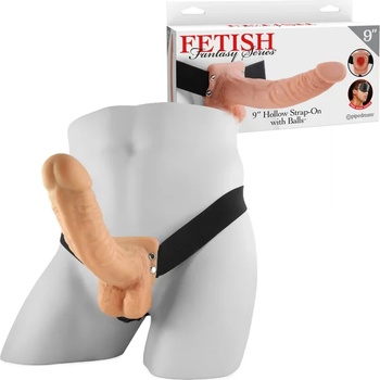 Унисекс пенис колан с тестиси, 24см. - Strap-On with Balls Flesh (PIPE337421)