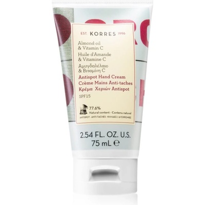 KORRES Almond Oil & Vitamin C крем за ръце против пигментни петна SPF 15 75ml