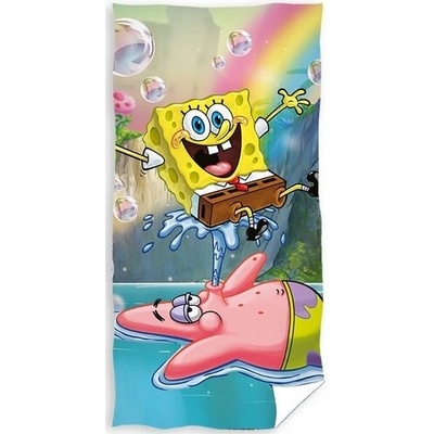 Carbotex Dětská osuška Sponge Bob Vodotrysk 70 x 140 cm