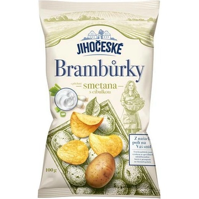 Jihočeské Brambůrky s příchutí smetana s cibulkou 100 g