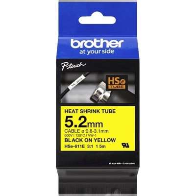 Brother HSe HSE611E žlutá černá 5.2 mm 1.5 m