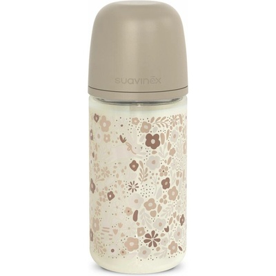Suavinex Láhev sklo Wonderland fyziologická SX Pro krémový květ 240 ml