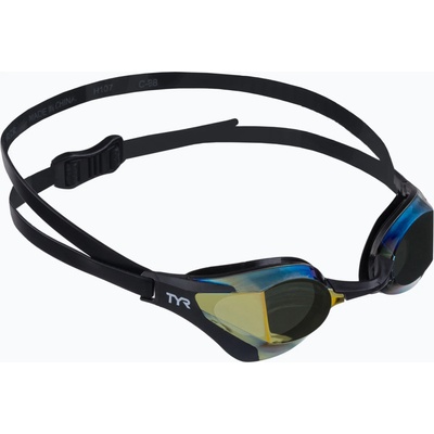 TYR Очила за плуване TYR Tracer-X RZR Mirrored Racing златни/черни LGTRXRZM_751