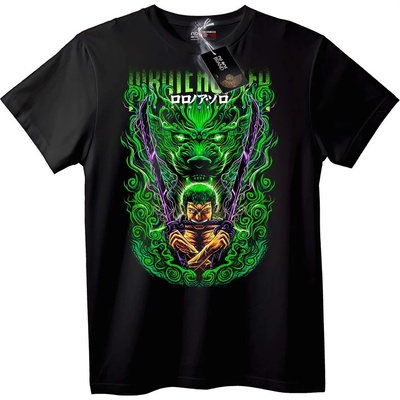 NOONEBRAND Тениска с Roronoa Zoro от One Piece - 3XL, Black