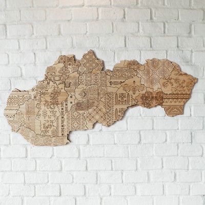Mapa Slovenskej ľudovej výšivky 22 x 45 cm