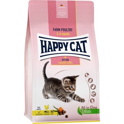 Happy Cat 4kg Happy Cat Young Kitten Country Poultry суха храна за котки