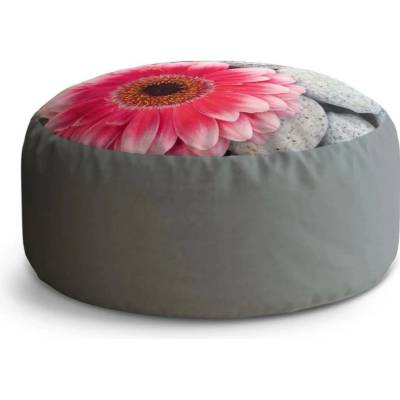 Sablio Taburet Circle Gerbera na kamenech: 38x48 cm