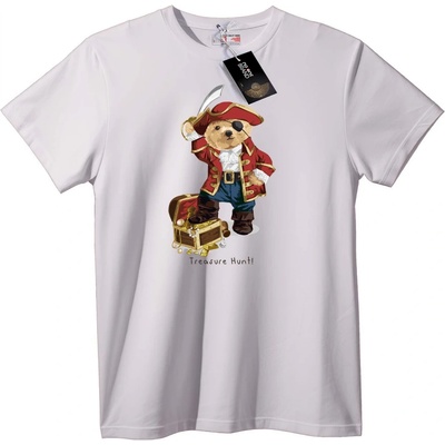 NOONEBRAND Тениска Пиратски Мечок - 4XL, Black