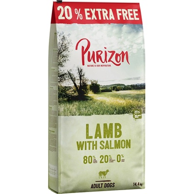 Purizon Adult jahňacie a losos bez obilnín 14,4 kg