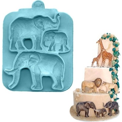 Cakesicq Silikonová formička sloni 17x13,5cm